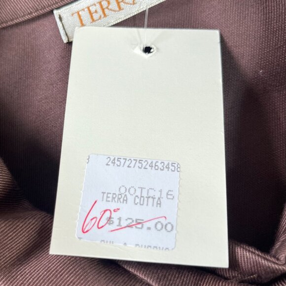 Terracotta Button-Up Brown Jacket Womens 12 Brown New Cropped Short - Picture 9 of 9